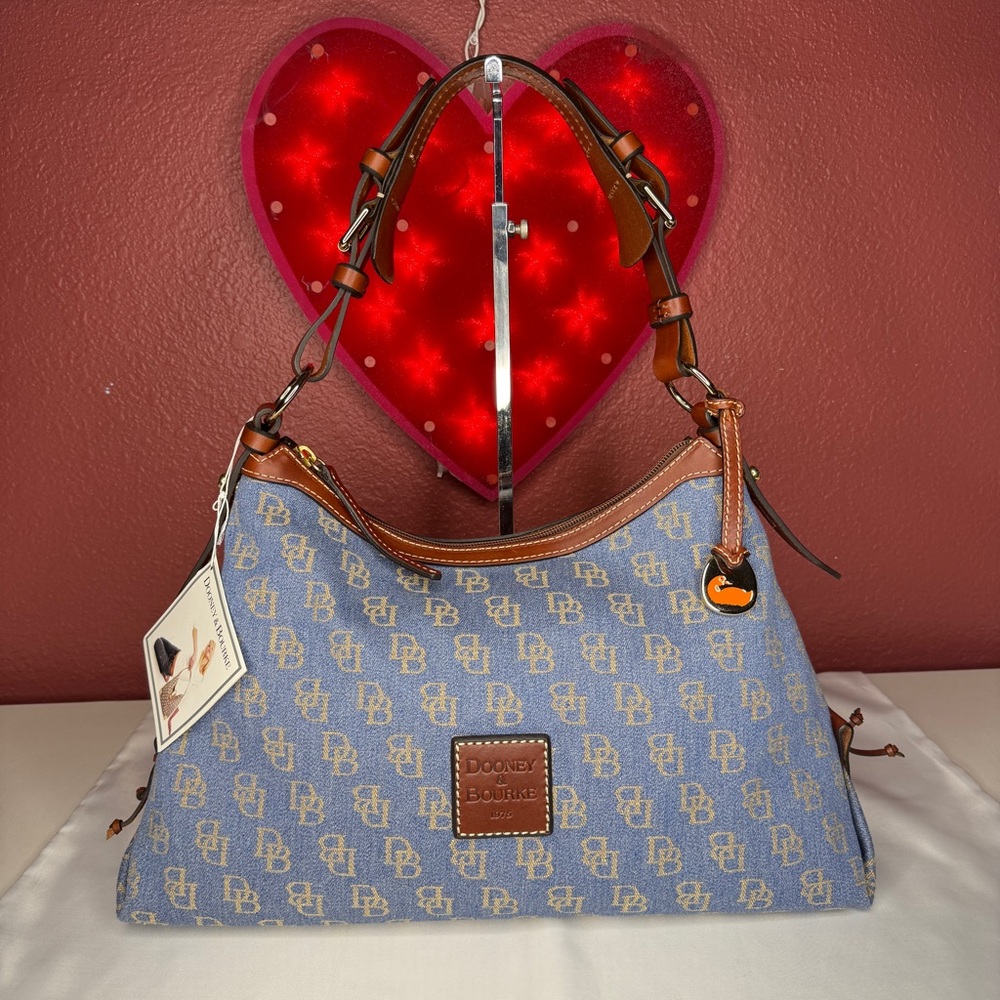 Denim Dooney & Bourke Medium East / West Slouch Shoulder Bag